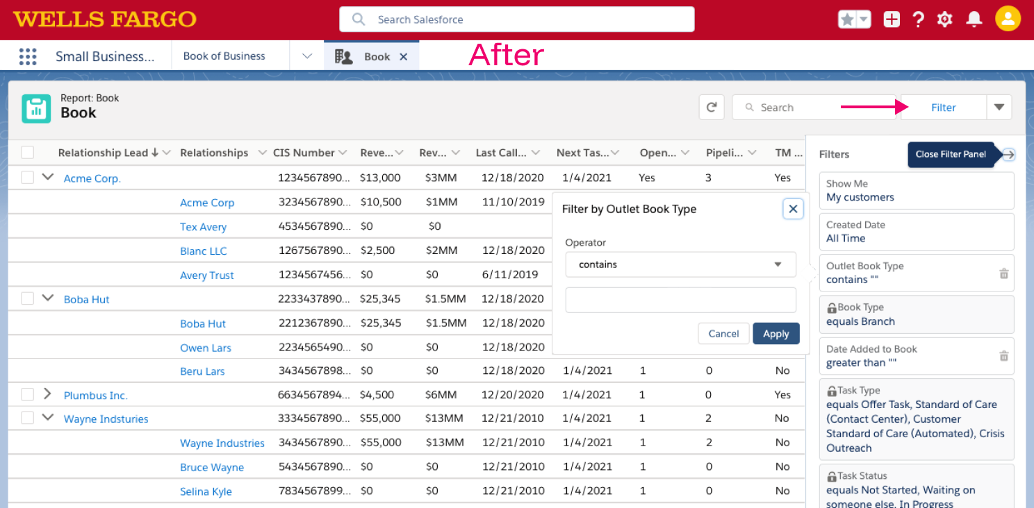 Modern Salesforce navigation with improved filtering and organization
